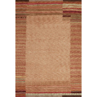 Gracie Oaks Minerville Hand Knotted Wool Brown Rug Wayfair