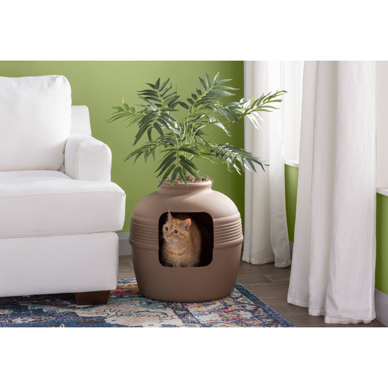 Archie Oscar Elijah Covered Hidden Cat Litter Box With Decorative Archie Oscar Elijah Covered Hidden Cat Litter Box With Decorative Planter Reviews Wayfair