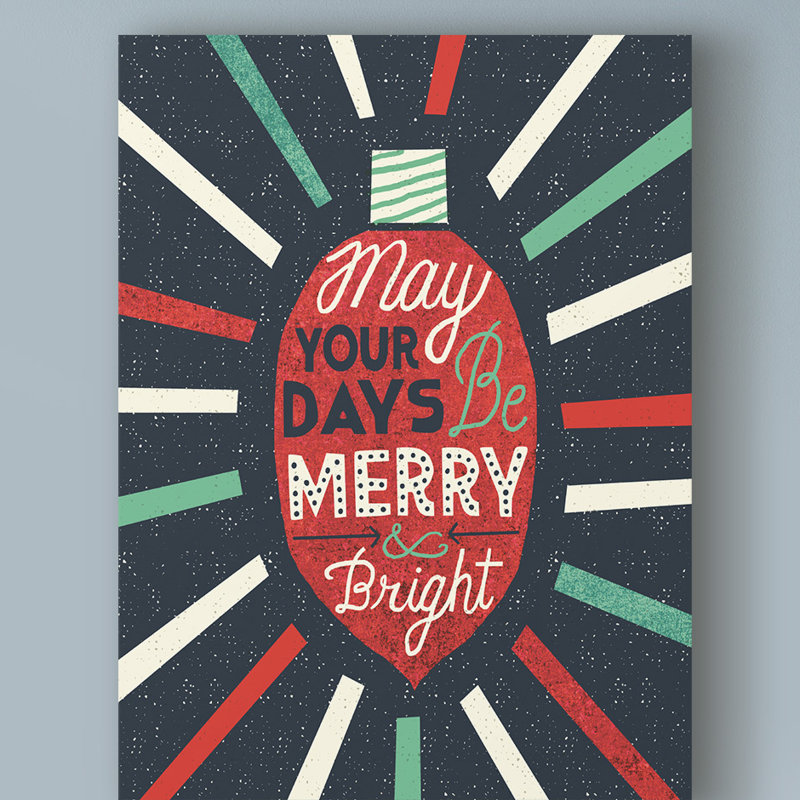 The Holiday Aisle Festive Holiday Light Bulb Merry And Bright