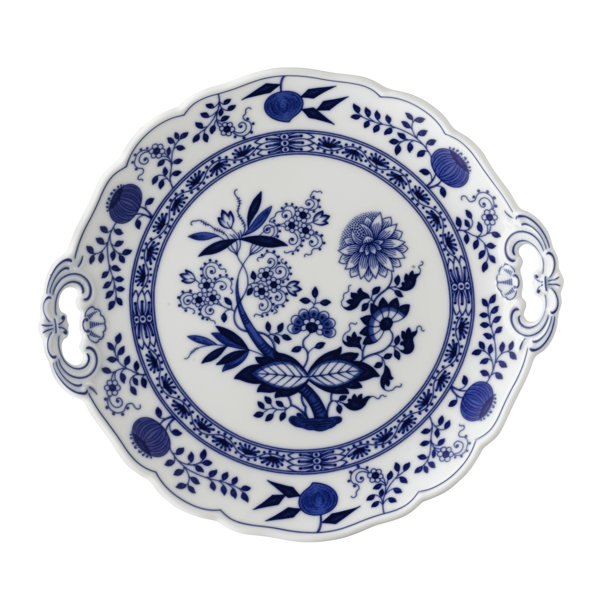Hutschenreuther Kuchenplatte rund Blau Zwiebelmuster ...