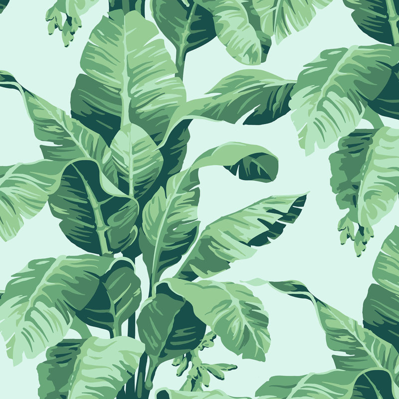 Wallshoppe Pacifico Palm 3 23 Ft L X 27 W Peelable Wallpaper Panel Perigold