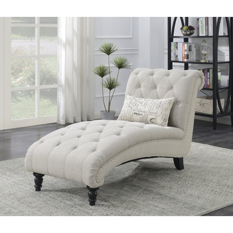 Lark Manor Versailles Tufted Armless Chaise Lounge ...