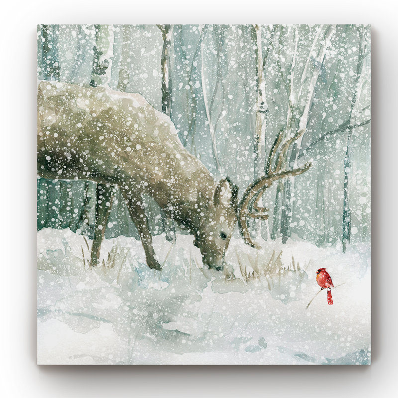 The Holiday Aisle Winter Forest Friends Wrapped Canvas Graphic
