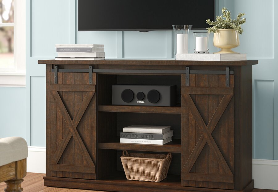 TV Stand Entertainment Center Media Console Furniture Storage Wood Cabinet Home 