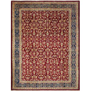 One-of-a-Kind Leann Hand-Knotted Red Area Rug