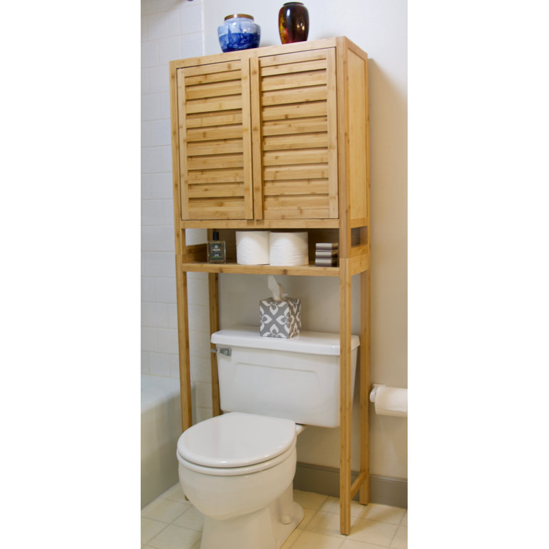 Bay Isle Home Mel 26 W X 65 H X 10 D Solid Wood Over The Toilet Storage Reviews Wayfair