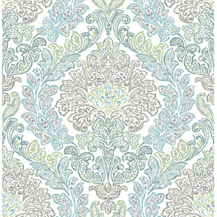 Navy Blue Damask Wallpaper Wayfair Quickview