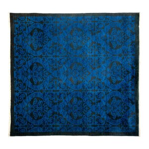 One-of-a-Kind Vibrance Hand-Knotted Blue Area Rug