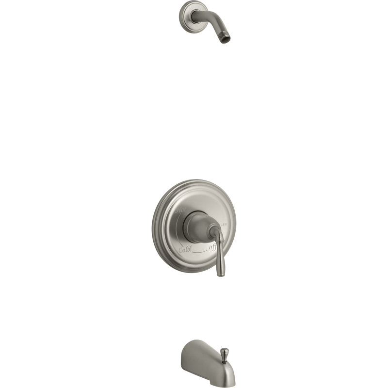 Kohler Devonshire Rite Temp Bath And Shower Valve Trim With Lever Handle And Slip Fit Spout Less Showerhead Wayfair