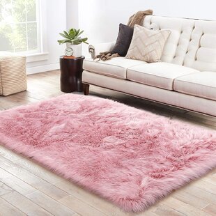 Details about   Shaggy Blush Pink Anti-Skid Rugs Sheepskin Faux Fur Area Carpet Bedroom Soft Mat 