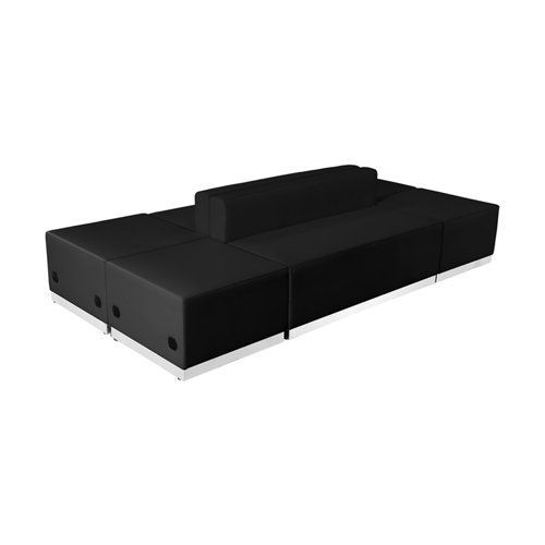 Orren Ellis Acord 3 Piece Leather Reception Set Wayfair
