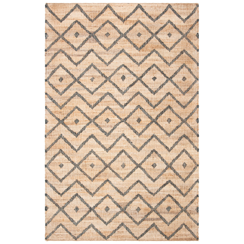 Union Rustic Hawes Kilim Geometeric Tufted Natural Charcoal Area Rug Reviews Wayfair