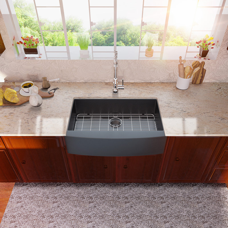 Lordear Stainless Steel 30 L X 21 W Farmhouse Kitchen Sink With