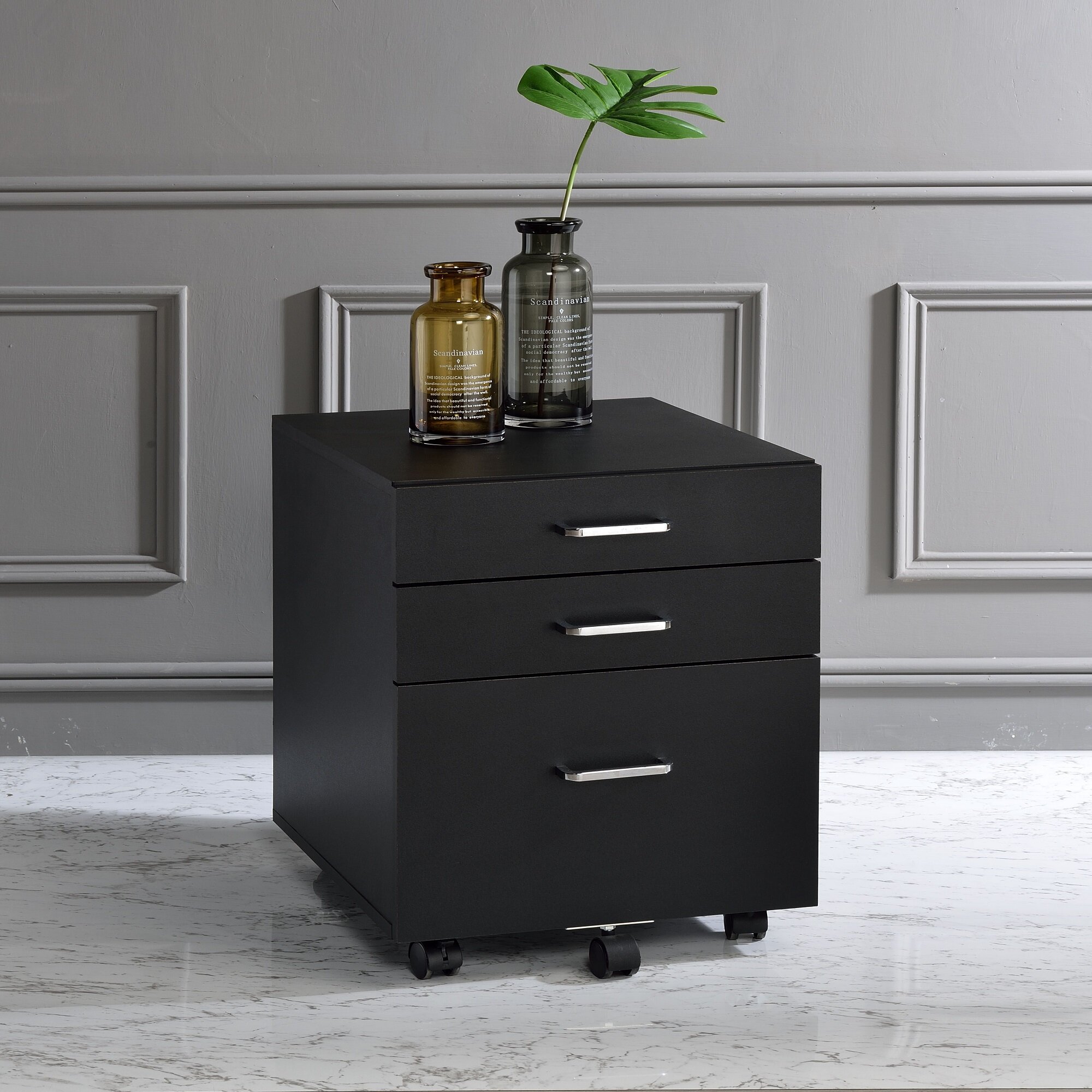 Details about   Metal Filing Cabinet Mobile File Cabinet w/Lock Drawers Legal/Letter White/Black 