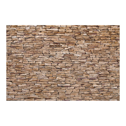 Crete Stone Wall 1.9m x 2.88m Textured Matte Peel & Stick Wall Mural East Urban Home