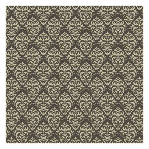 Chocolate Baroque Damask 1.92m x 1.92m Embossed Matt Peel & Stick Wall Mural East Urban Home