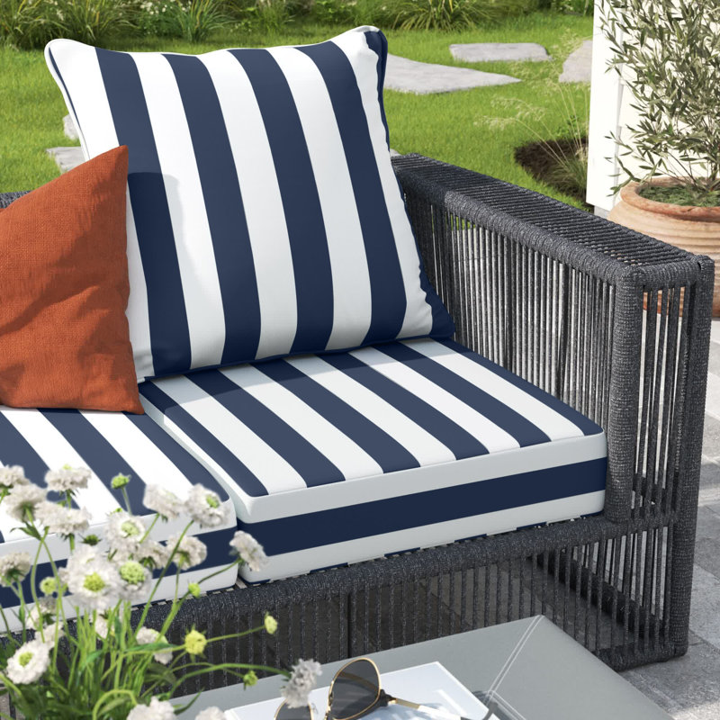 Outdoor Lounge Chair 5.75" Cushion Fabric: Sapphire