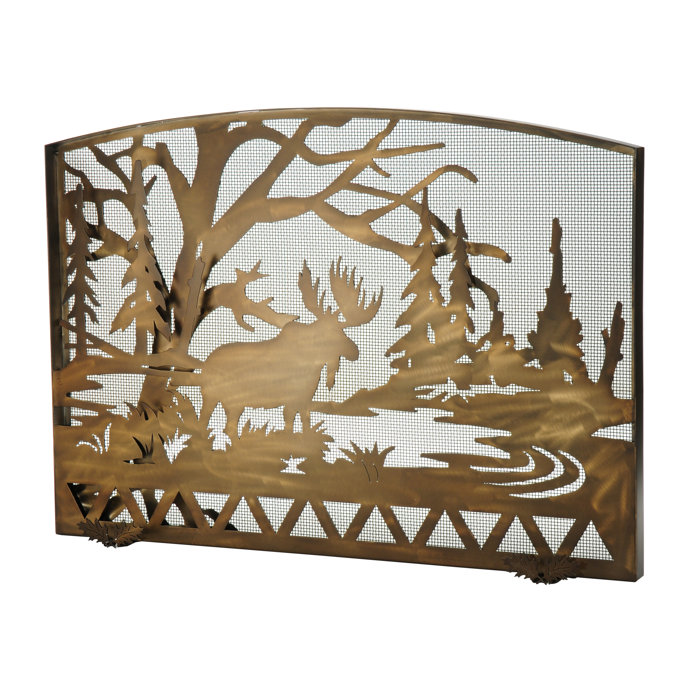 Meyda Tiffany Moose Creek Single Panel Fireplace Screen Wayfair