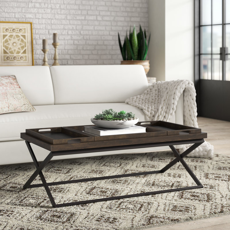 Laurel Foundry Modern Farmhouse Evansville Coffee Table With Tray