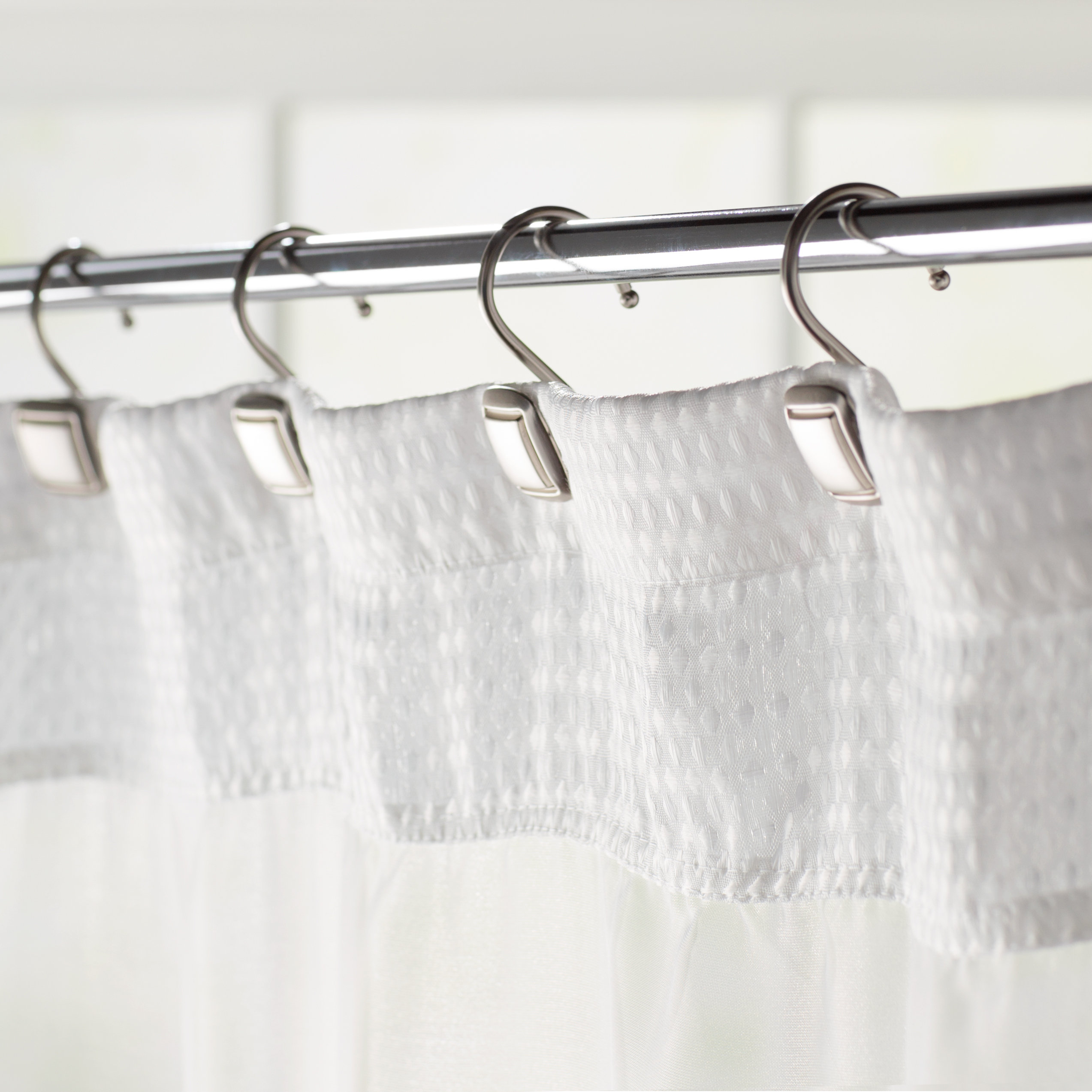 The Twillery Co Burnett Square Wall Mounted Shower Curtain Hooks Burnett Square Wall Mounted Shower Curtain Hooks Reviews Wayfair