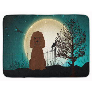 Halloween Scary Irish Water Spaniel Memory Foam Bath Rug