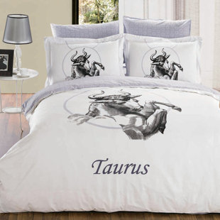 Go to store & view more images Arya Zodiac Horoscope Taurus 6 Piece Full/Double Duvet Cover Set