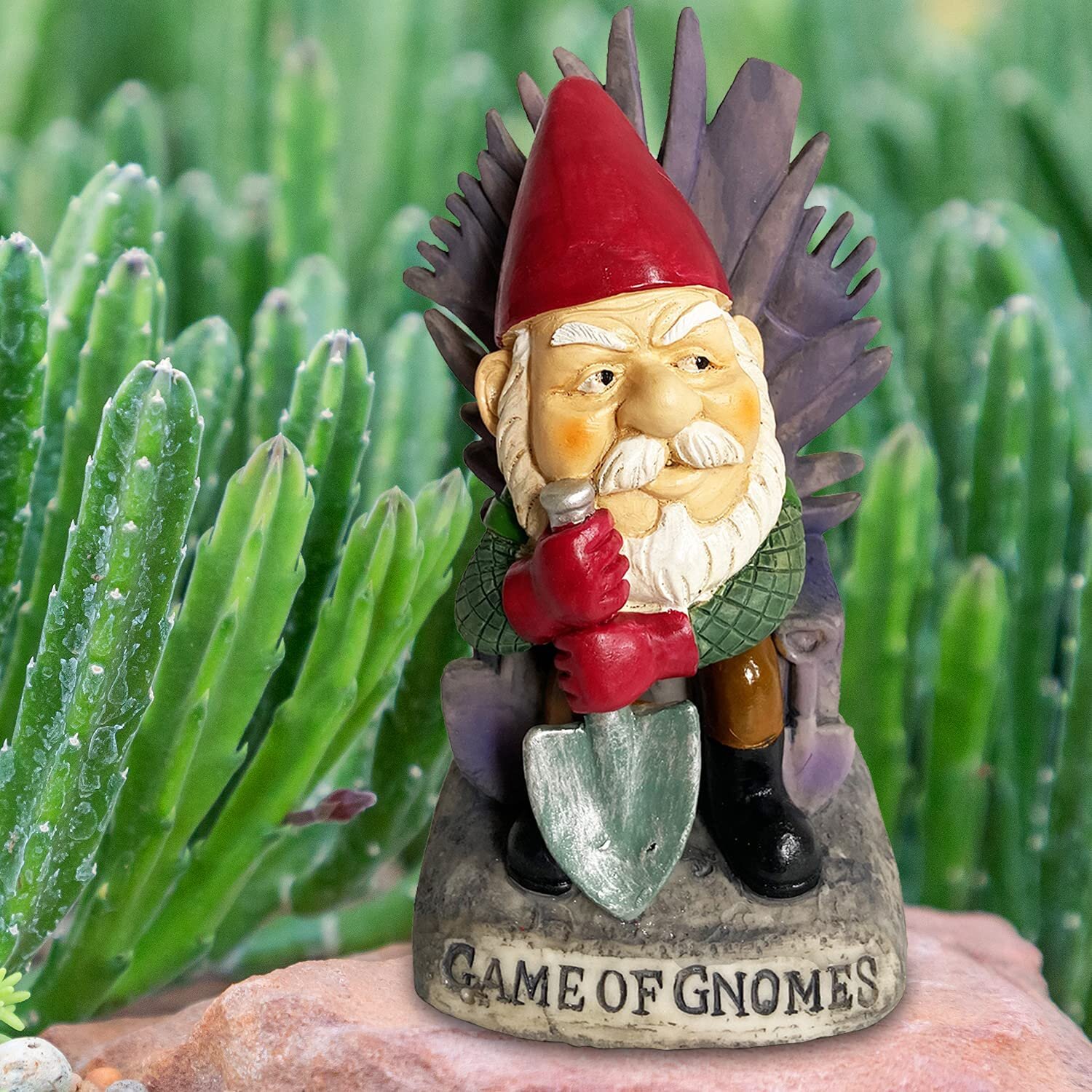Dark Metal Gnome Gnomes Flower Bed Garden Ornament 