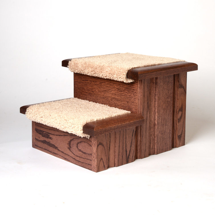 raised dog bed with stairs