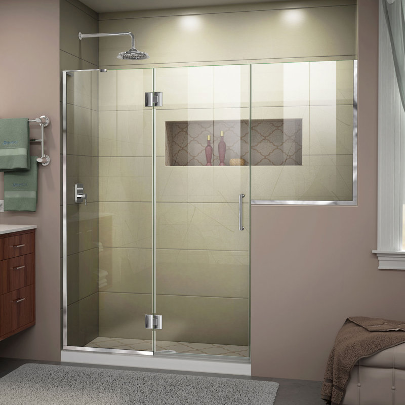 Dreamline Unidoor X 56 W X 72 H Hinged Frameless Shower Door Wayfair
