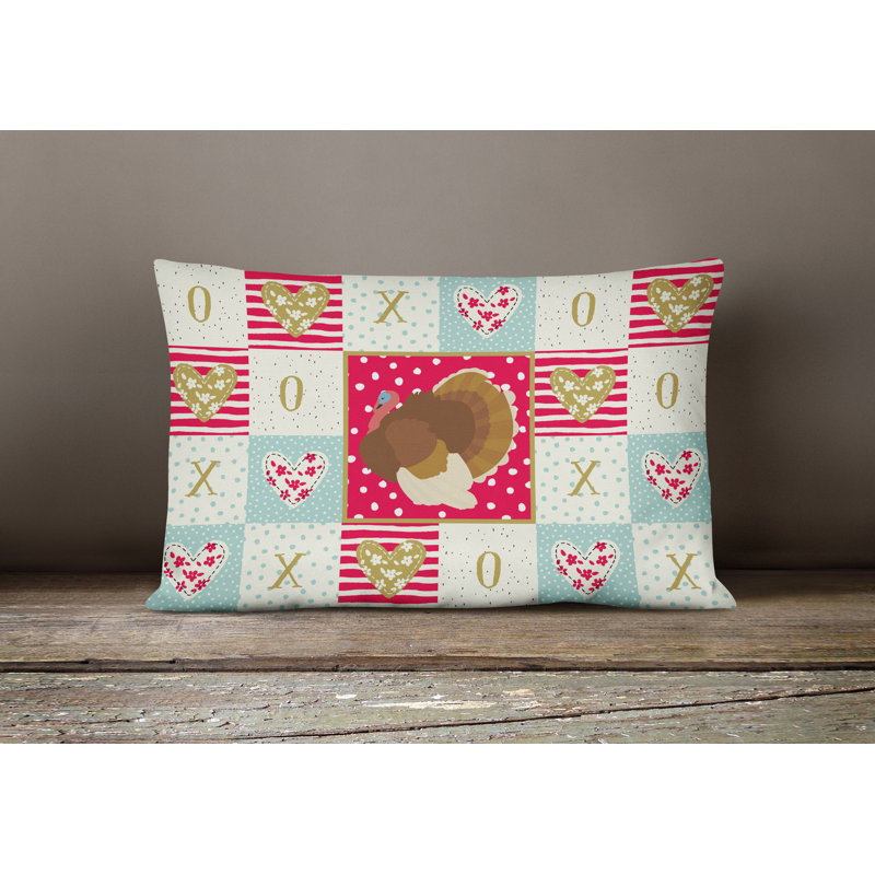 The Holiday Aisle Rudyard French Turkey Dindon Love Outdoor Rectangular Cushion With Filling Wayfair