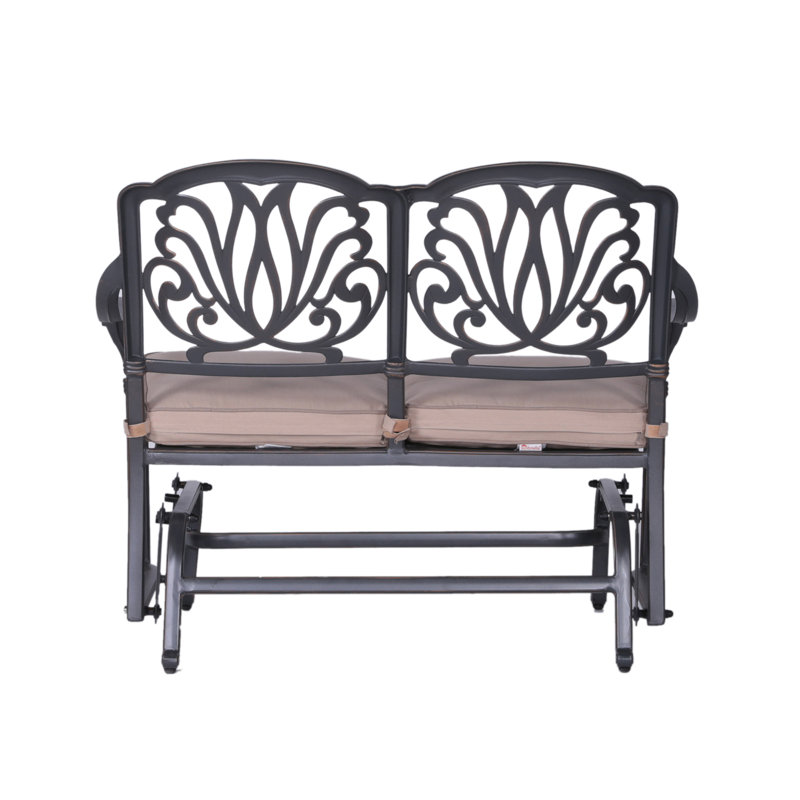 Fleur De Lis Living Quintin Glider Bench With Cushions Wayfair