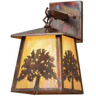 Best Greenbriar Oak 1-Light Outdoor Wall Lantern By Meyda Tiffany Outdoor Lighting Greenbriar Oak 1-Light Outdoor Wall Lantern By Meyda Tiffany Outdoor Lighting