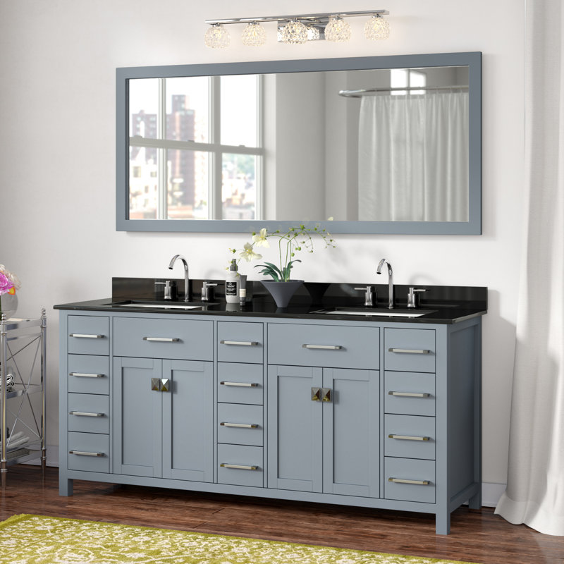 Winston Porter Slagelse 72" Double Bathroom Vanity Set ...