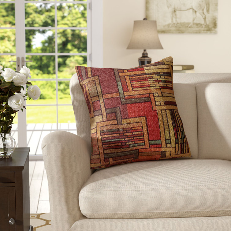 geometric couch pillows