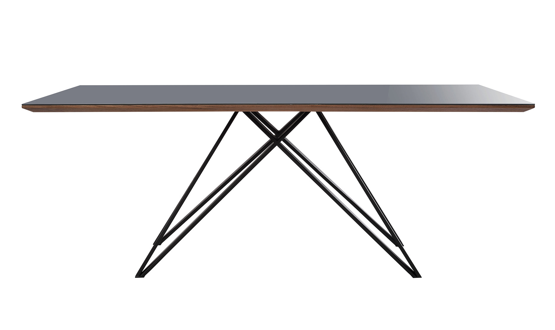 Orren Ellis Urbino Mid Century Dining Table In Matte Black Finish Orren Ellis Urbino Mid Century Dining