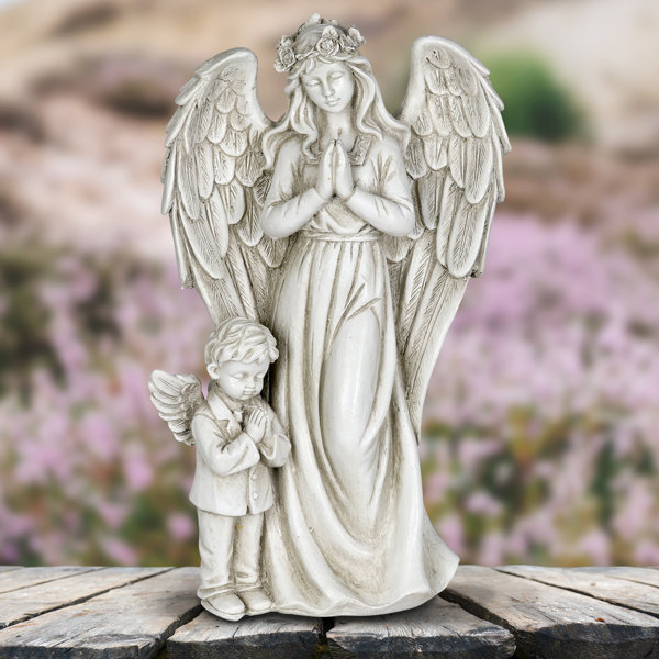 Gartenfiguren Skulpturen Little Angel Boy Garden Statue With