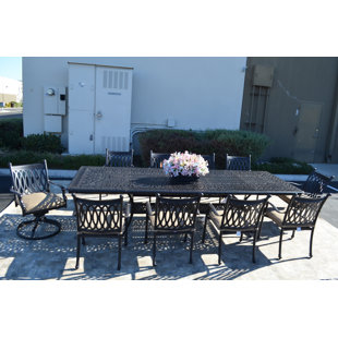 Go to store & view more images Baragrey 11 Piece Dining Set with Cushions by Fleur De Lis Living
