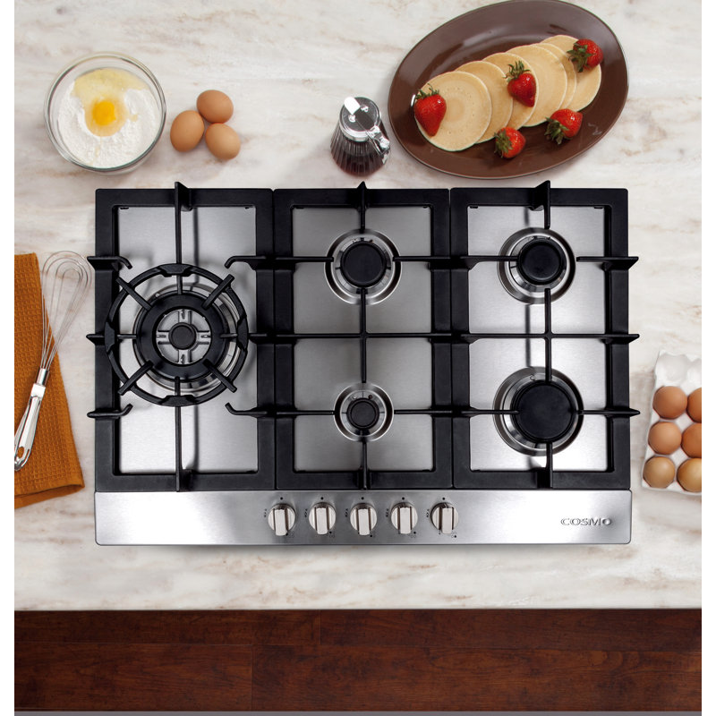 Cosmo 30 Gas Cooktop With 5 Burners Reviews Wayfair Cosmo 30 Gas Cooktop With 5 Burners