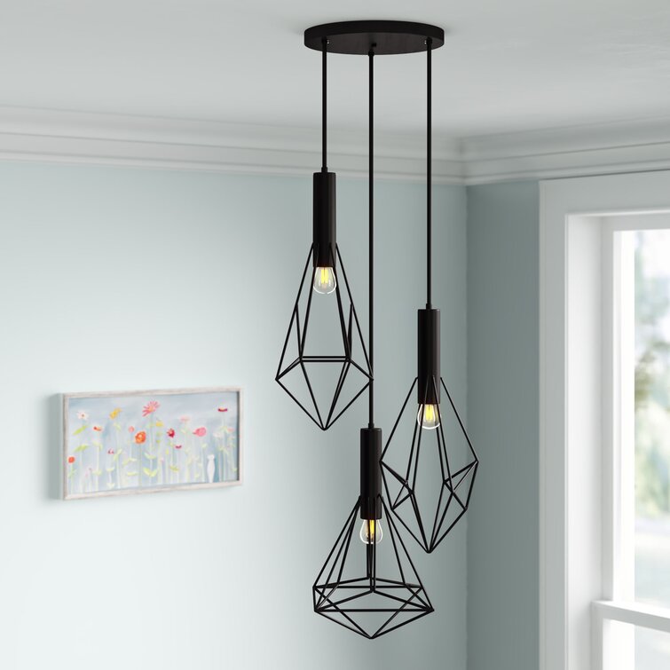 light cluster geometric pendant