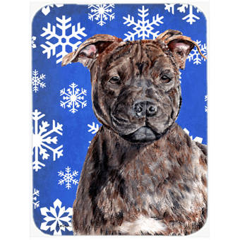 East Urban Home English Bulldog Candy Cane Holiday Christmas Glass Cutting Board Wayfair