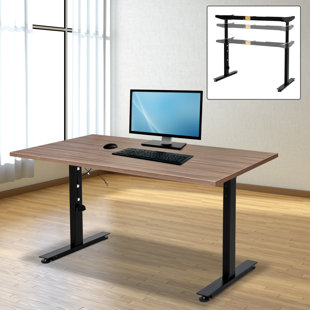 Go to store & view more images Symple Stuff Carissa Steel Ergonomic Electric Height Adjustable Standing Desk