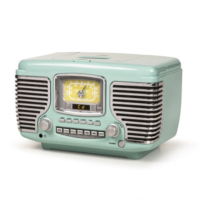 Corsair Radio CD Player Crosley Electronics Color Aqua Blue