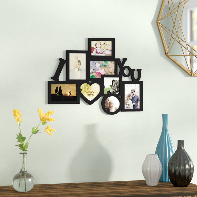 Ebern Designs Clintonpark 8 Opening Wooden Photo Collage Wall Hanging Picture Frame Reviews Wayfair