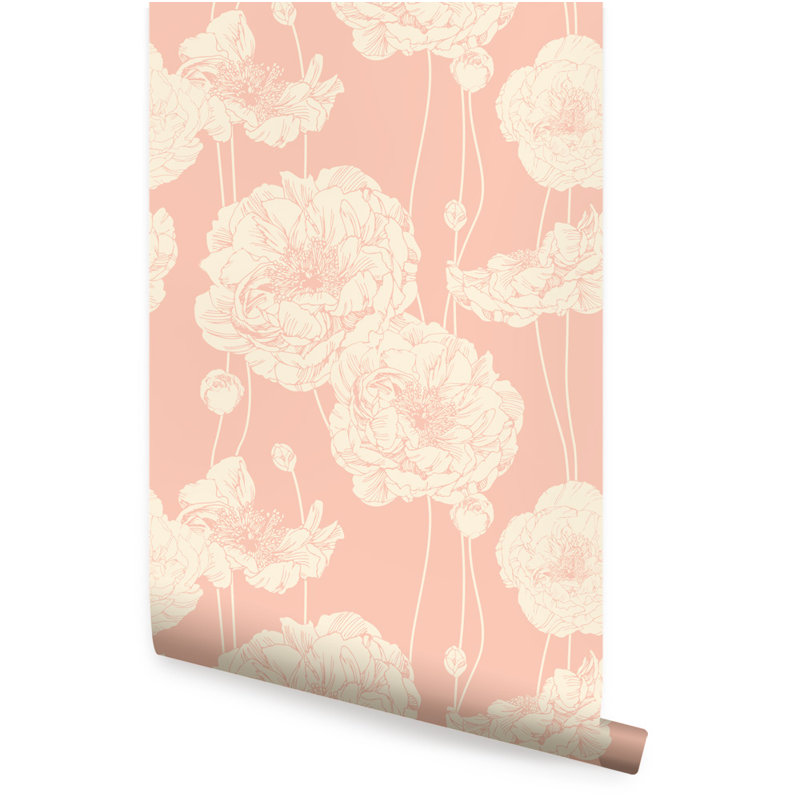Striplin 24 W Peony Peel And Stick Wallpaper Panel Reviews