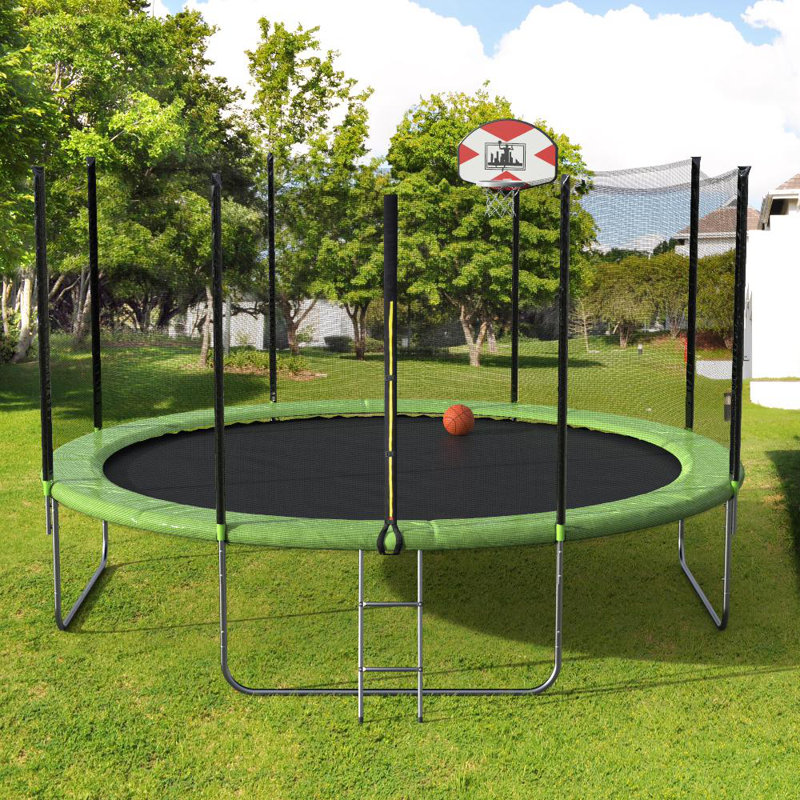 Taifond 14 Round Backyard Trampoline With Safety Enclosure Wayfair