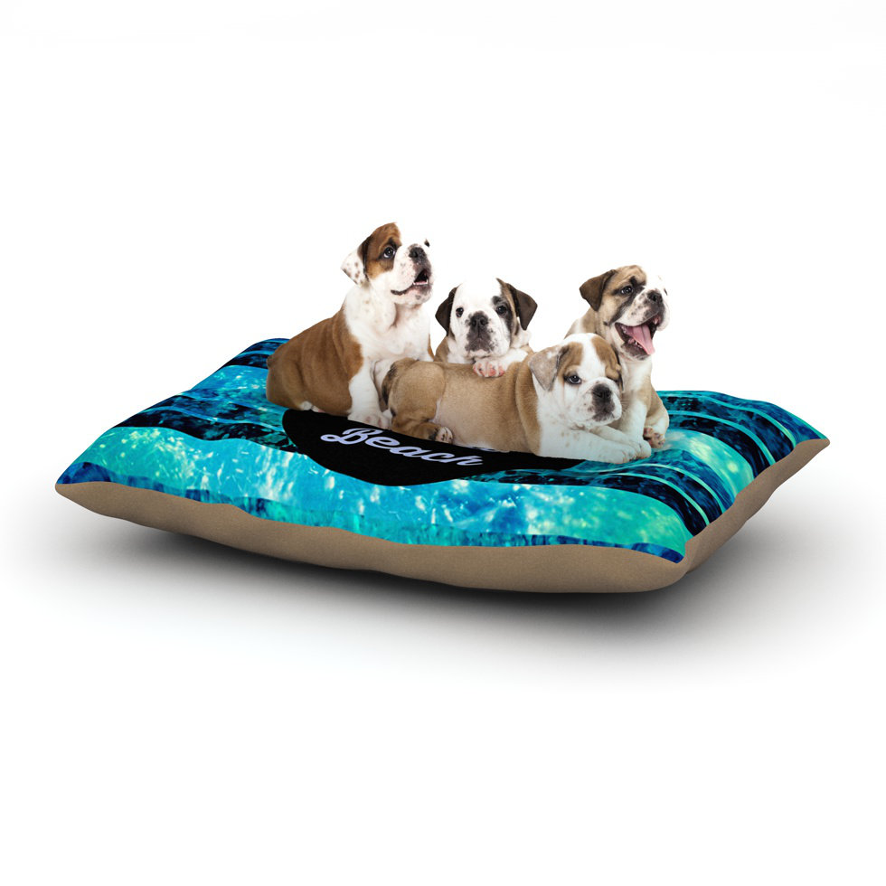Ebi Emporium 'Life is Better at the Beach' Dog Pillow with Fleece Cozy Top Ebi Emporium 'Life is Better at the Beach' Dog Pillow with Fleece Cozy Top