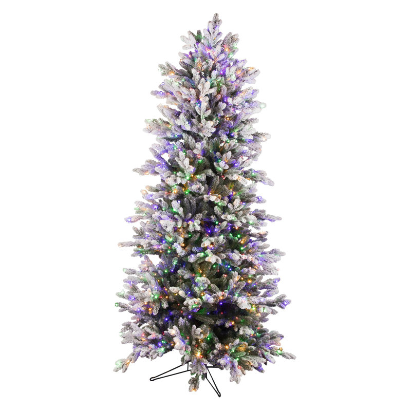 The Holiday Aisle Slim Snowy Power Pole 7 5 Green Flocked White Fir Artificial Christmas Tree With 1200 Colorwarm White And Multi Color Lights Wayfair A wide range of available colours in our catalogue: slim snowy power pole 7 5 green flocked white fir artificial christmas tree with 1200 colorwarm white and multi color lights
