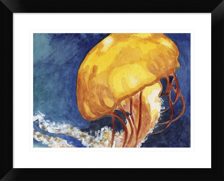 Naxart Jellyfish Framed Graphic Art Print Wayfair