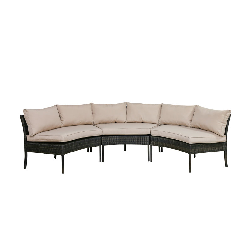 Breakwater Bay Purington Circular Patio Sectional With Cushions Purington Circular Patio Sectional