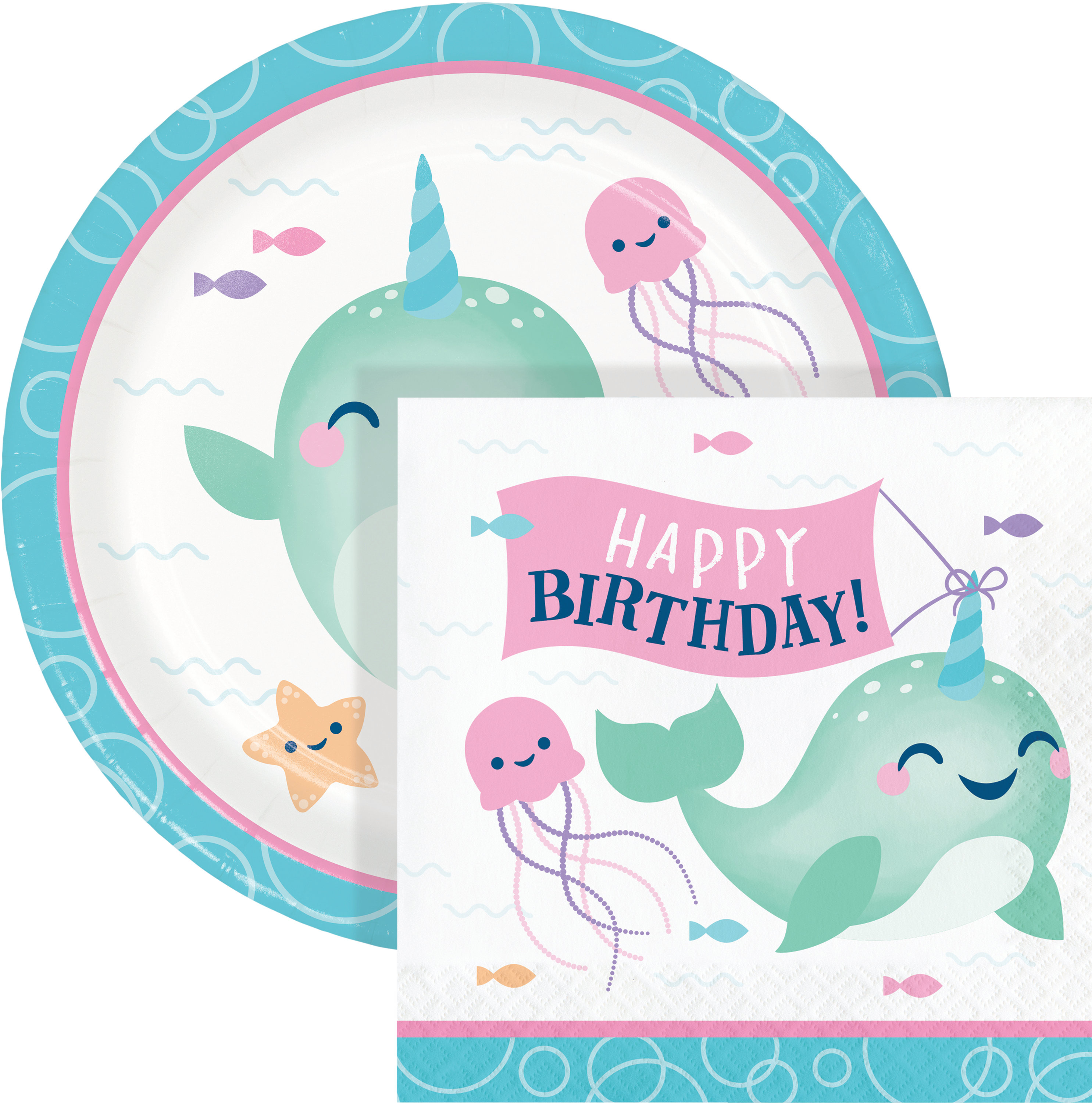 Creative Converting Narwhal Party Supplies Kit For 24 Guests Wayfair